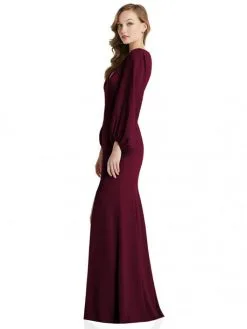 Dessy Collection 3083 Long Sleeve Modest Bridesmaid Gown 7 Dessy Collection 3083 Long Sleeve Modest Bridesmaid Gown -Outlet Prom Dresses Store F21 DCOL 3083 03 529x705
