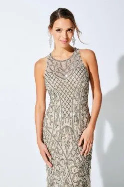 Ivonne D For Mon Cheri Ivonne D 221D55 Exquisitely Beaded Gown -Outlet Prom Dresses Store F21 IDM 221D55 04 470x705