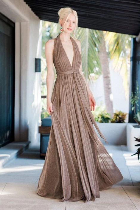 Watters MADILYN 9307 Plunging Shimmer Bridesmaid Dress 7 Watters MADILYN 9307 Plunging Shimmer Bridesmaid Dress - Image 5