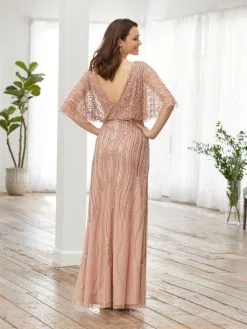 Adrianna Papell Platinum Bridal Adrianna Papell Platinum 40375 Blouson Gown -Outlet Prom Dresses Store F22 AP 40375 02 529x705