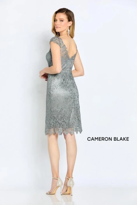 Cameron Blake By Mon Cheri Cameron Blake CB108 Venise Lace Cocktail Dress 4 Cameron Blake By Mon Cheri Cameron Blake CB108 Venise Lace Cocktail Dress - Image 2