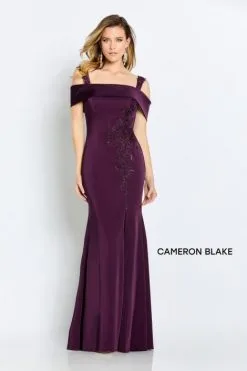 Cameron Blake By Mon Cheri Cameron Blake CB115 Off Shoulder Crepe Gown 9 Cameron Blake By Mon Cheri Cameron Blake CB115 Off Shoulder Crepe Gown -Outlet Prom Dresses Store F22 CB CB115 03 470x705