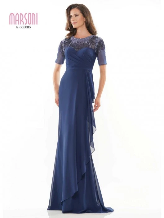 Marsoni By Colors MV1161 Gown With Cascading Flounce 5 Marsoni By Colors MV1161 Gown With Cascading Flounce - Image 3