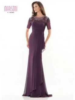 Marsoni By Colors MV1161 Gown With Cascading Flounce 11 Marsoni By Colors MV1161 Gown With Cascading Flounce -Outlet Prom Dresses Store F22 CM MV1161 05 529x705
