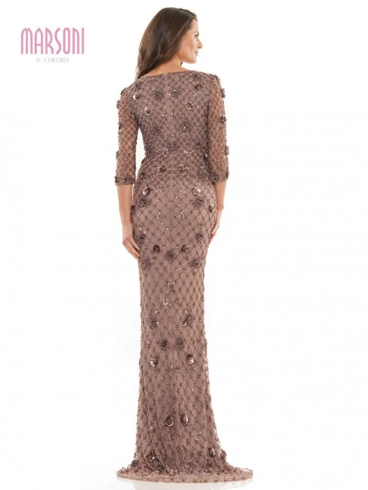 Marsoni By Colors MV1196 Floral Beaded Gown 4 Marsoni By Colors MV1196 Floral Beaded Gown - Image 2