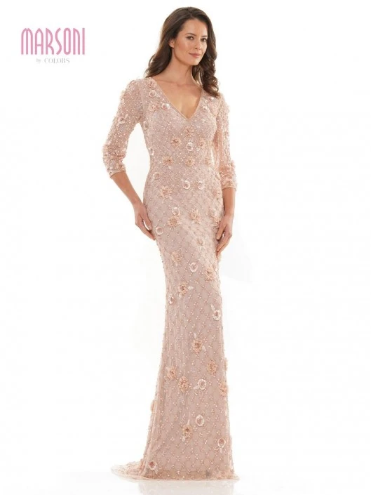 Marsoni By Colors MV1196 Floral Beaded Gown 7 Marsoni By Colors MV1196 Floral Beaded Gown - Image 5