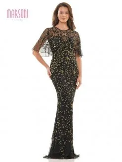 Marsoni By Colors MV1208 Sheer Sleeve MOB Gown -Outlet Prom Dresses Store F22 CM MV1208 03 529x705