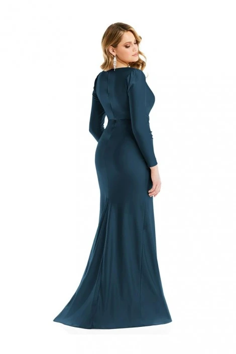 Cynthia & Sahar Cynthia And Sahar CS102 Beautiful Long Sleeve Gown 4 Cynthia & Sahar Cynthia And Sahar CS102 Beautiful Long Sleeve Gown - Image 2