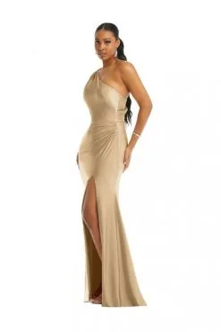 Cynthia & Sahar Cynthia And Sahar CS104 Cowl Back One Shoulder Gown -Outlet Prom Dresses Store F22 DCS CS104 03 470x705