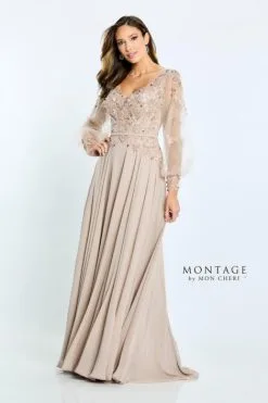 Montage By Mon Cheri Montage M505 Breezy Long Sleeve Gown 9 Montage By Mon Cheri Montage M505 Breezy Long Sleeve Gown -Outlet Prom Dresses Store F22 MG M505 03 470x705
