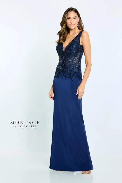 Montage By Mon Cheri Montage M512 Gown With Removable Flutter Sleeves 5 Montage By Mon Cheri Montage M512 Gown With Removable Flutter Sleeves - Image 3