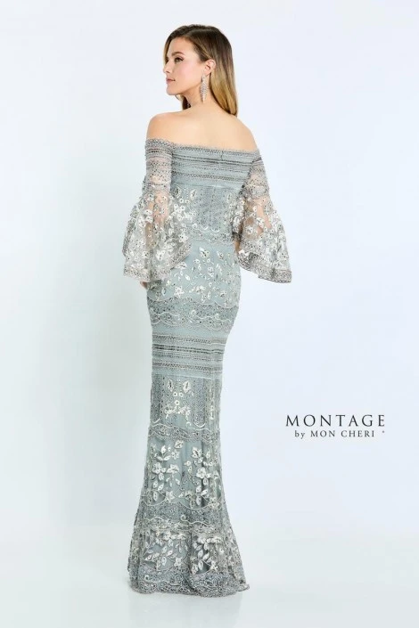 Montage By Mon Cheri Montage M514 Elegant Embroidered Lace Gown 4 Montage By Mon Cheri Montage M514 Elegant Embroidered Lace Gown - Image 2