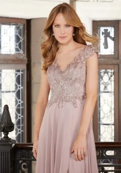 MGNY By Morilee 72605 Beautiful Cap Sleeve Gown 10 MGNY By Morilee 72605 Beautiful Cap Sleeve Gown -Outlet Prom Dresses Store F22 MGNY 72605 04 492x705