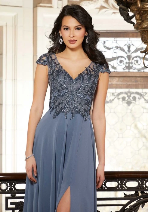 MGNY By Morilee 72605 Beautiful Cap Sleeve Gown 7 MGNY By Morilee 72605 Beautiful Cap Sleeve Gown - Image 5