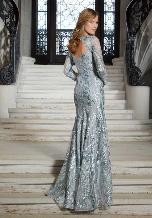 MGNY By Morilee 72636 Embroidered Long Sleeve Gown 4 MGNY By Morilee 72636 Embroidered Long Sleeve Gown - Image 2