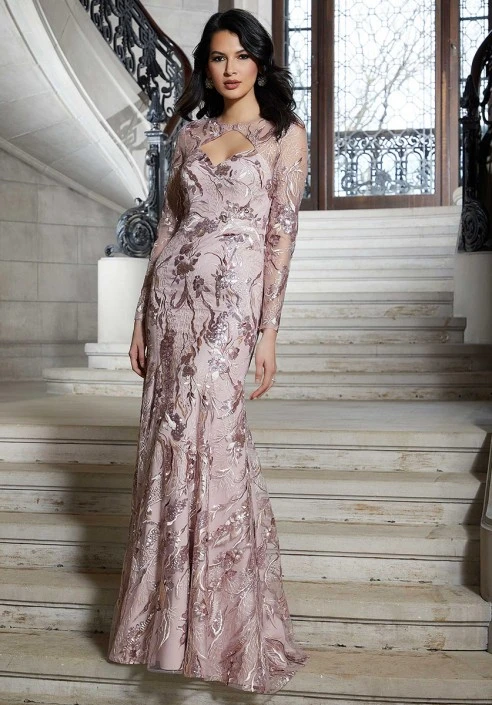 MGNY By Morilee 72636 Embroidered Long Sleeve Gown 5 MGNY By Morilee 72636 Embroidered Long Sleeve Gown - Image 3