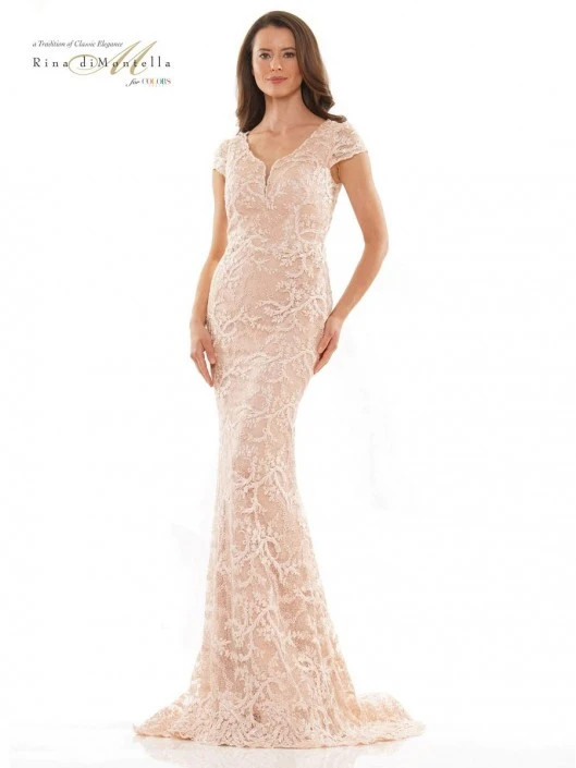 Rina Di Montella RD2803 Beaded Lace Mothers Gown 6 Rina Di Montella RD2803 Beaded Lace Mothers Gown - Image 4