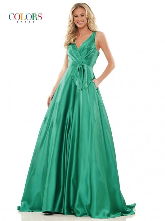 Glow By Colors Dress Glow By Colors G1100 Satin V Neck Prom Dress 3 Glow By Colors Dress Glow By Colors G1100 Satin V Neck Prom Dress