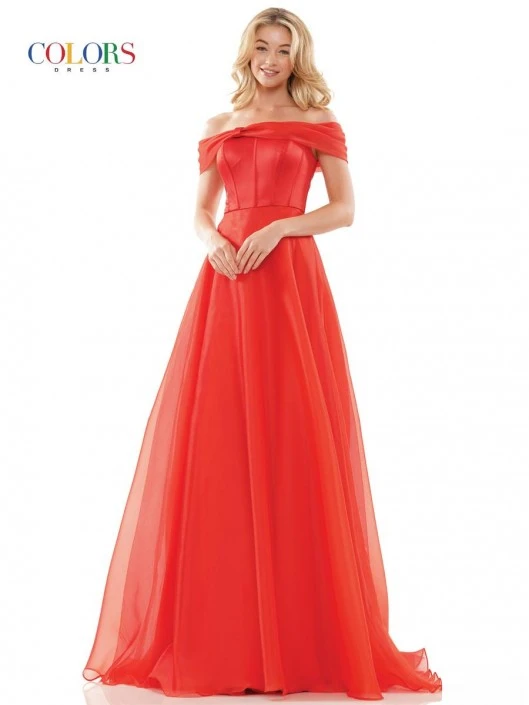Glow By Colors Dress Glow By Colors G1106 Off Shoulder Organza Prom Dress 3 Glow By Colors Dress Glow By Colors G1106 Off Shoulder Organza Prom Dress