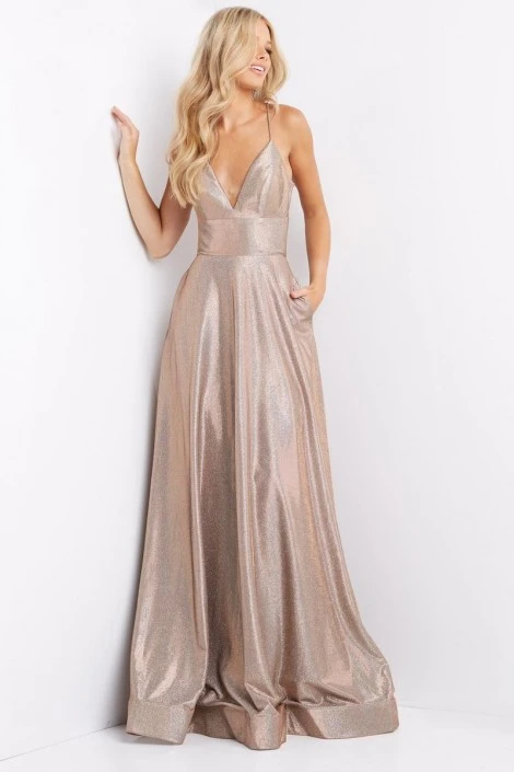JVN By Jovani JVN04713 Metallic Strappy Back Prom Dress 3 JVN By Jovani JVN04713 Metallic Strappy Back Prom Dress