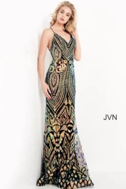 JVN By Jovani JVN05758 Shimmering Sequin Gown