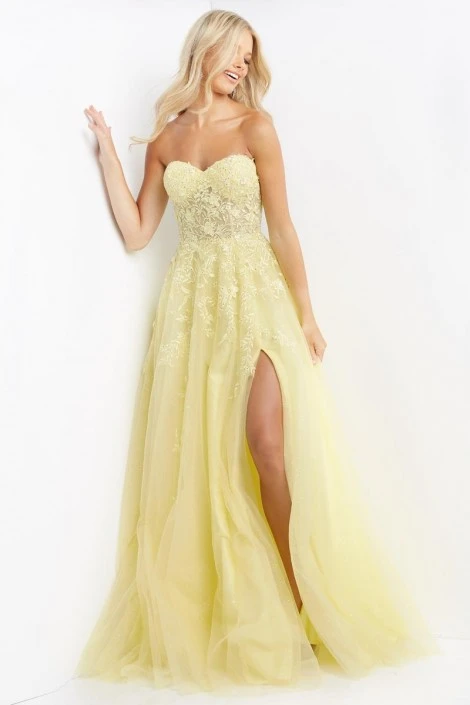 JVN By Jovani JVN05811 Sheer Lace A-Line Prom Dress 3 JVN By Jovani JVN05811 Sheer Lace A-Line Prom Dress