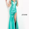 JVN By Jovani JVN06125 Metallic High Slit Prom Dress -Outlet Prom Dresses Store JVN06125 JVN by Jovani Prom Dress S22 470x705