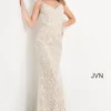 JVN By Jovani JVN06472 Champagne Lace Gown