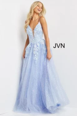 JVN By Jovani JVN07252 Floral 3D Prom Dress