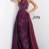 JVN By Jovani JVN07379 Glitter Gown With Overskirt -Outlet Prom Dresses Store JVN07379 JVN by Jovani Prom Dress S22 470x705