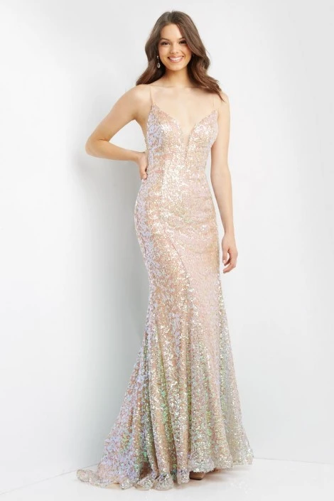 JVN By Jovani JVN07594 Open Back Sequin Prom Dress 3 JVN By Jovani JVN07594 Open Back Sequin Prom Dress