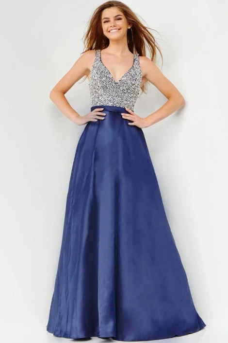 JVN By Jovani JVN08473 Beaded Top A-Line Prom Dress 3 JVN By Jovani JVN08473 Beaded Top A-Line Prom Dress
