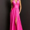 JVN By Jovani JVN08640 Draped Halter Prom Dress