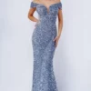 JVN By Jovani JVN23114 Sequin Off Shoulder Prom Dress