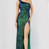 JVN By Jovani JVN23569 Sequin One Shoulder Prom Dress