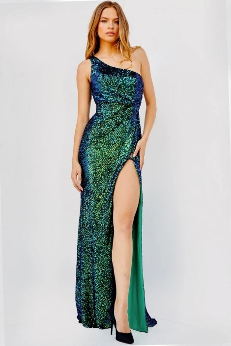 JVN By Jovani JVN23569 Sequin One Shoulder Prom Dress 3 JVN By Jovani JVN23569 Sequin One Shoulder Prom Dress
