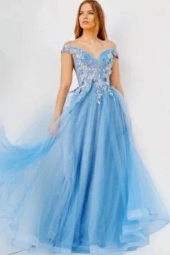 JVN By Jovani JVN23698 Off Shoulder Prom Ball Gown