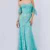 JVN By Jovani JVN23986 Ruffle Off Shoulder Prom Dress