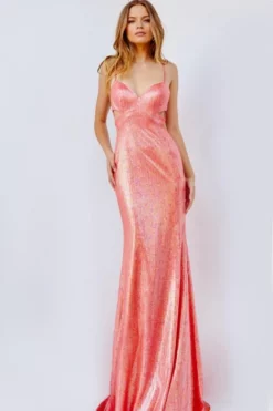 JVN By Jovani JVN24080 Cutout Sides Prom Dress