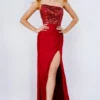 JVN By Jovani JVN24335 Asymmetrical Neckline Gown