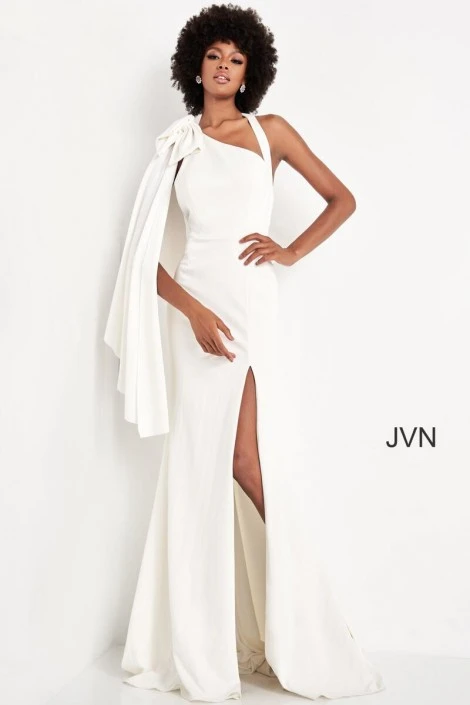 JVN By Jovani JVN2516 Dramatic Bow Shoulder Gown 3 JVN By Jovani JVN2516 Dramatic Bow Shoulder Gown
