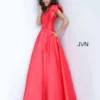 JVN By Jovani JVN4355 One Bow Shoulder Gown