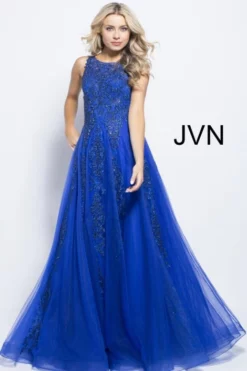 Jovani JVN Prom JVN59046 Sheer Embellished Gown