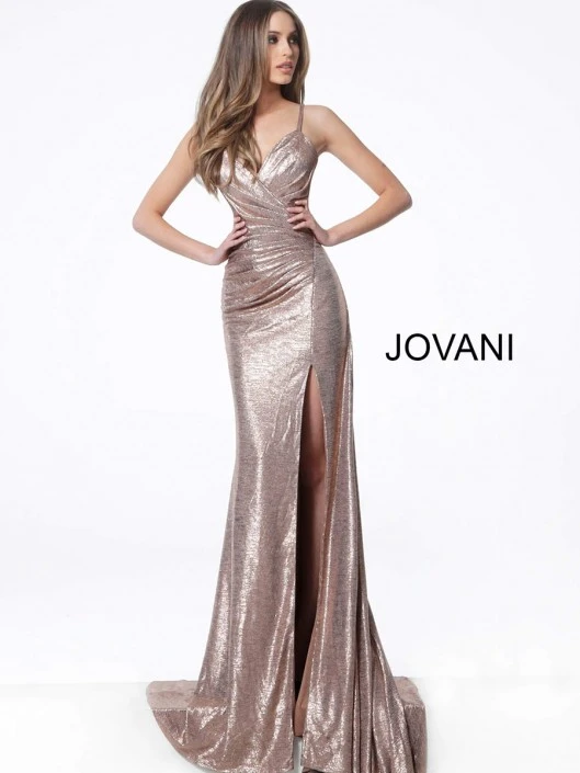 JVN By Jovani JVN67798 Ruched Metallic Prom Dress 3 JVN By Jovani JVN67798 Ruched Metallic Prom Dress