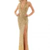 Glow By Colors Dress Glow By Colors K144 Plunging V Halter Gown