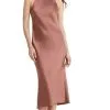 Dessy Lovely Lovely LB005 Keyhole Tie Back Midi Bridesmaid Dress