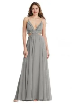 Dessy Lovely Lovely LB014 Ruffled Cutout Bridesmaid Dress