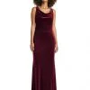 Dessy Lovely Lovely LB017 Velvet Cowl Bridesmaid Gown 1 Dessy Lovely Lovely LB017 Velvet Cowl Bridesmaid Gown -Outlet Prom Dresses Store LB017 Lovely Bridesmaid Dress S21 529x705
