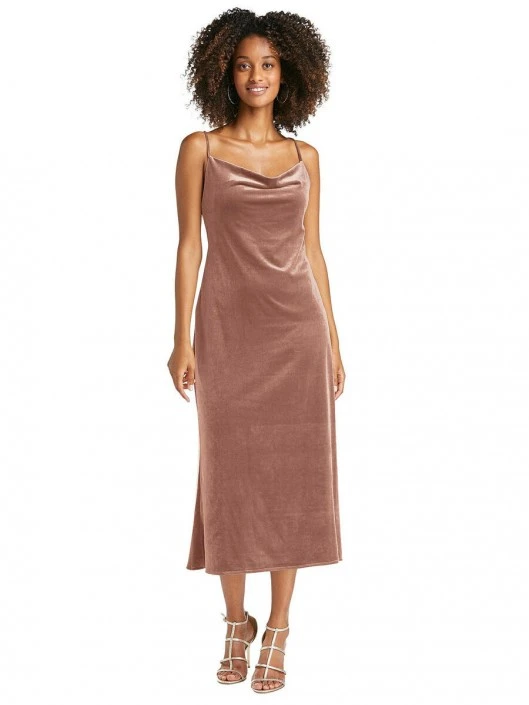 Dessy Lovely Lovely LB020 Velvet Convertible Midi Bridesmaid Dress 3 Dessy Lovely Lovely LB020 Velvet Convertible Midi Bridesmaid Dress