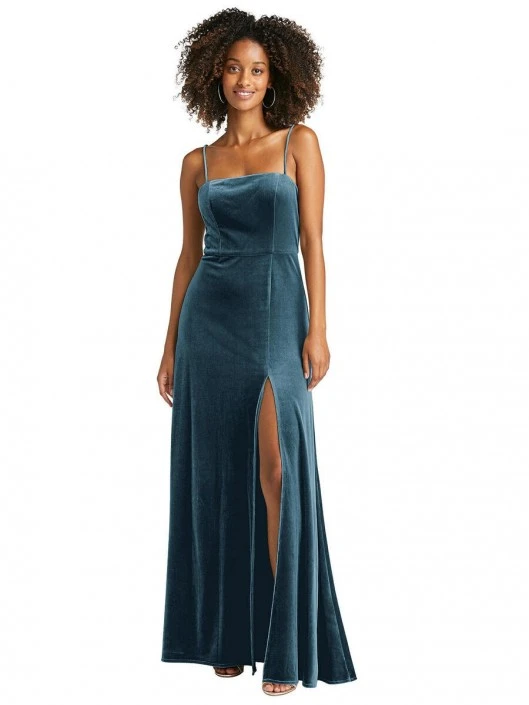 Dessy Lovely Lovely LB022 Simple Velvet Long Bridesmaid Dress 3 Dessy Lovely Lovely LB022 Simple Velvet Long Bridesmaid Dress